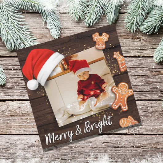 Carte de Noël Joyeuse et brillante