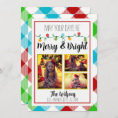 Carte de Noël Joyeuse et brillante (Devant / Derrière)