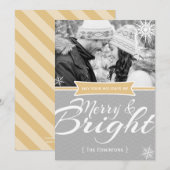 Carte de Noël Joyeuse et brillante Flamme de neige (Devant / Derrière)