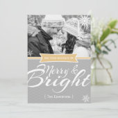 Carte de Noël Joyeuse et brillante Flamme de neige (Debout devant)