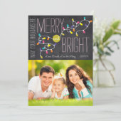 Carte de Noël Joyeuse et brillante - Verticale (Debout devant)