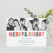 Carte de Noël Joyeuse et Fiançailles brillante (Debout devant)