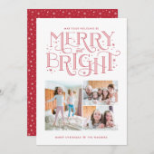 Carte de Noël Joyeuse et Lumineuse (Devant / Derrière)