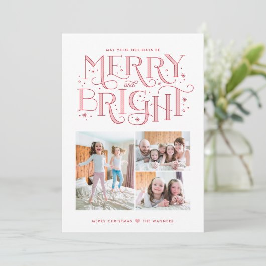 Carte de Noël Joyeuse et Lumineuse (Debout devant)