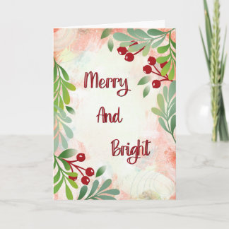 Carte de Noël Joyeuse et Lumineuse