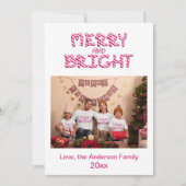 Carte de Noël Joyeuse et Lumineuse (Devant)