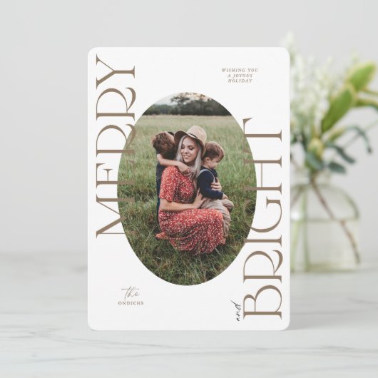 Carte de Noël Joyeuse et Lumineuse (Debout devant)