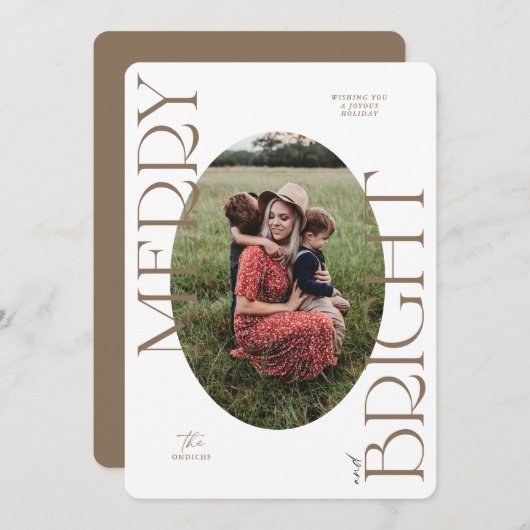 Carte de Noël Joyeuse et Lumineuse (Devant / Derrière)