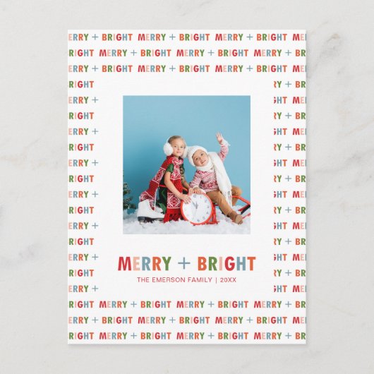 Carte de Noël Joyeuse et Lumineuse (Devant)