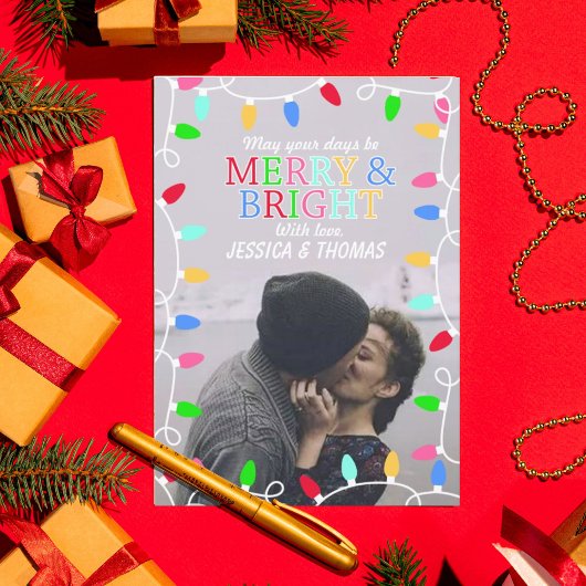 Carte de Noël Joyeuse et Lumineuse