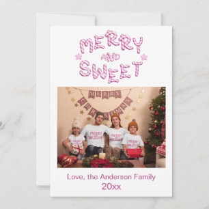 Carte de Noël Joyeuse et Lumineuse avec photo