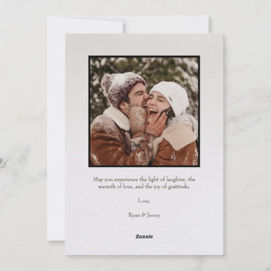 Carte de Noël Joyeuse et Mariée (Dos)