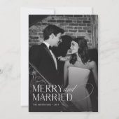 Carte de Noël Joyeuse Et Mariée (Devant)