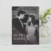 Carte de Noël Joyeuse Et Mariée (Debout devant)