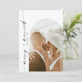 Carte de Noël Joyeuse et Mariée, Arch Photo (Debout devant)