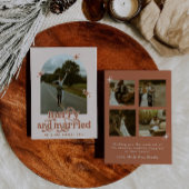 Carte de Noël Joyeuse et mariée Boho