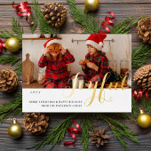 Carte de Noël Joyeuse Famille Photo Script Moderne