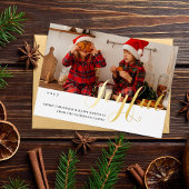 Carte de Noël Joyeuse Famille Photo Script Moderne