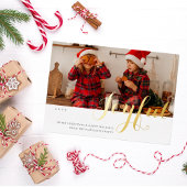 Carte de Noël Joyeuse Famille Photo Script Moderne
