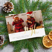 Carte de Noël Joyeuse Famille Photo Script Moderne
