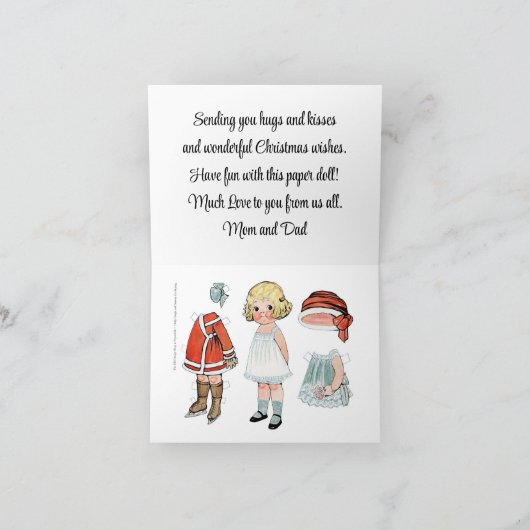 Carte de Noël Joyeuse Fille (Intérieur)