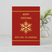 Carte de Noël Joyeuse Foil en or (Debout devant)