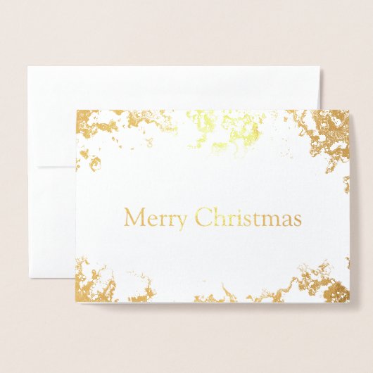 Carte de Noël Joyeuse Gold Foil (Devant avec enveloppe)
