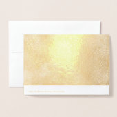 Carte de Noël Joyeuse Gold Foil (Derrière avec enveloppe)