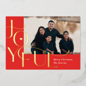 Carte de Noël Joyeuse Life Foil (Recto)