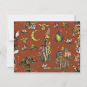 Carte de Noël Joyeuse Maison Champignon Rouge Mign (Dos)