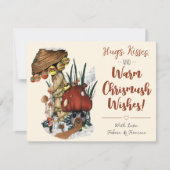 Carte de Noël Joyeuse Maison de Champignon Rouge M (Devant)