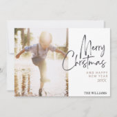 Carte de Noël Joyeuse moderne (Devant)