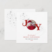 Carte de Noël Joyeuse Photo de Fêtes (Devant / Derrière)
