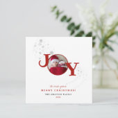 Carte de Noël Joyeuse Photo de Fêtes (Debout devant)