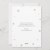 Carte de Noël Joyeuse photo de neige verte (Dos)