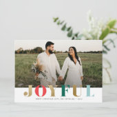 Carte de Noël Joyeuse Photo moderne (Debout devant)