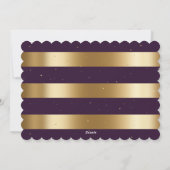 Carte de Noël Joyeuse photo Purple Gold (Dos)