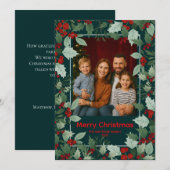 Carte de Noël Joyeuse pour famille chaude (Devant / Derrière)