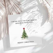 Carte de Noël Joyeuse Romantique pour les amoureux