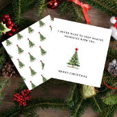 Carte de Noël Joyeuse Romantique pour les amoureux