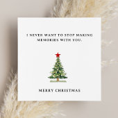 Carte de Noël Joyeuse Romantique pour les amoureux