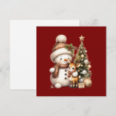 Carte de Noël joyeuse | Salutation festive des Fêt (Devant / Derrière)