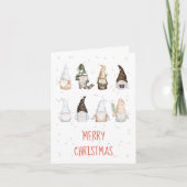 Carte de Noël Joyeuse Scandi Gnome (Devant)