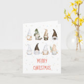 Carte de Noël Joyeuse Scandi Gnome (Fleur jaune)