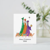 Carte de Noël Joyeuse Star Trois Wisemen (Debout devant)