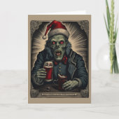 Carte de Noël Joyeuse Zombie (Devant)