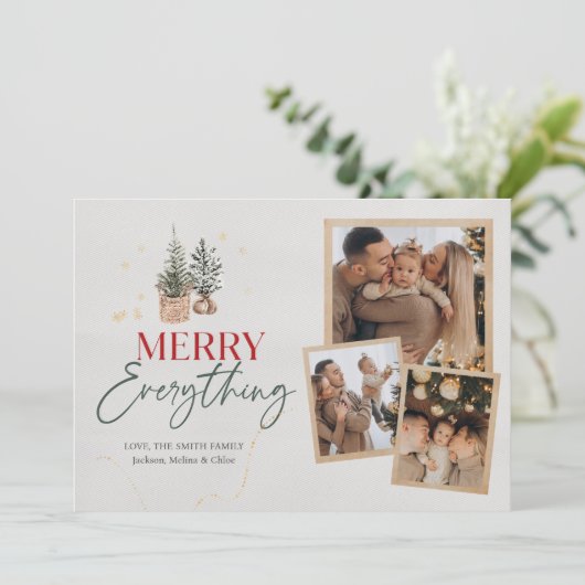 Carte de Noël Joyeuses Fêtes de Fin d'Année (Debout devant)