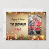 Carte de Noël Joyeuses Fêtes de Snowflake (Devant)