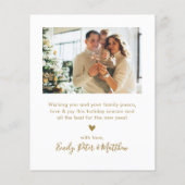 Carte de Noël Joyeuses Fêtes Script 4 Photo (Dos)