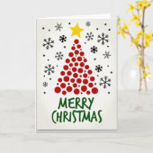 Carte de Noël Joyeux (Fleur jaune)